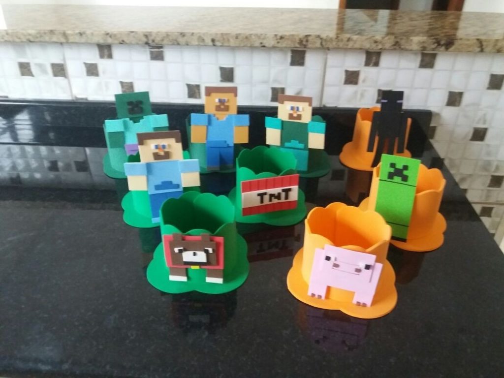 lembrancinha minecraft eva