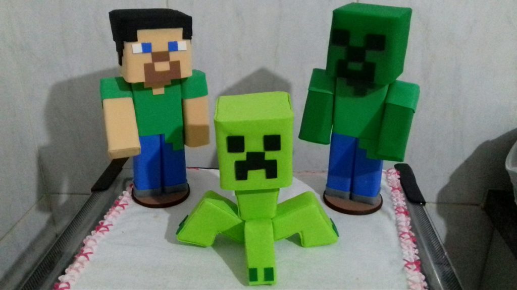 lembrancinha minecraft eva