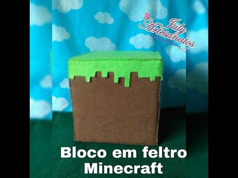 lembrancinha minecraft feltro