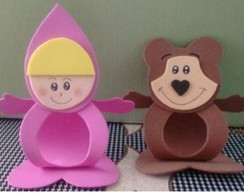 Lembrancinhas Masha e o Urso em EVA