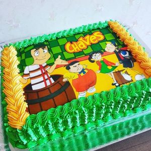 Bolo do chaves chantilly ou glace