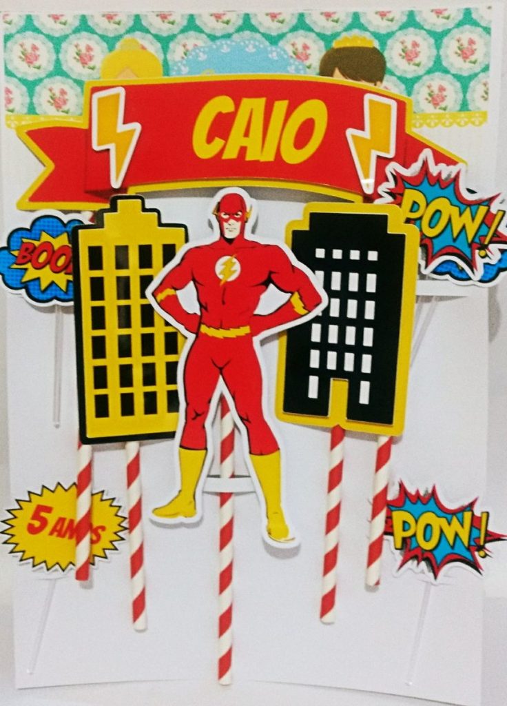 topo de bolo do flash