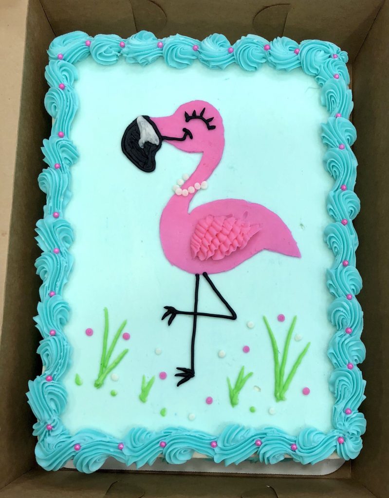 bolo flamingo simples