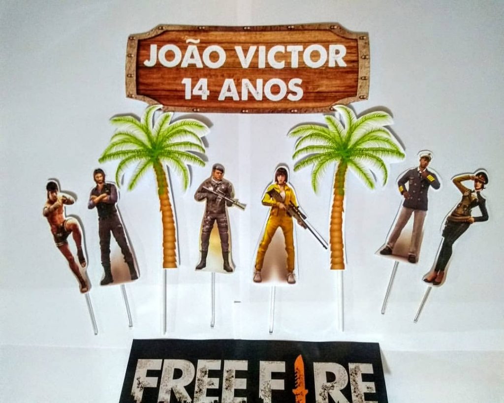 topo de bolo free fire