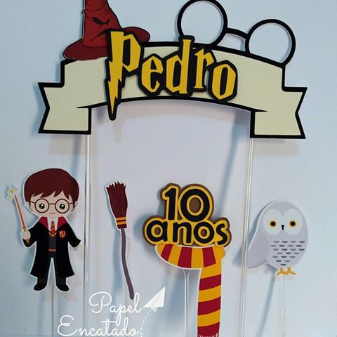 topo de bolo harry potter