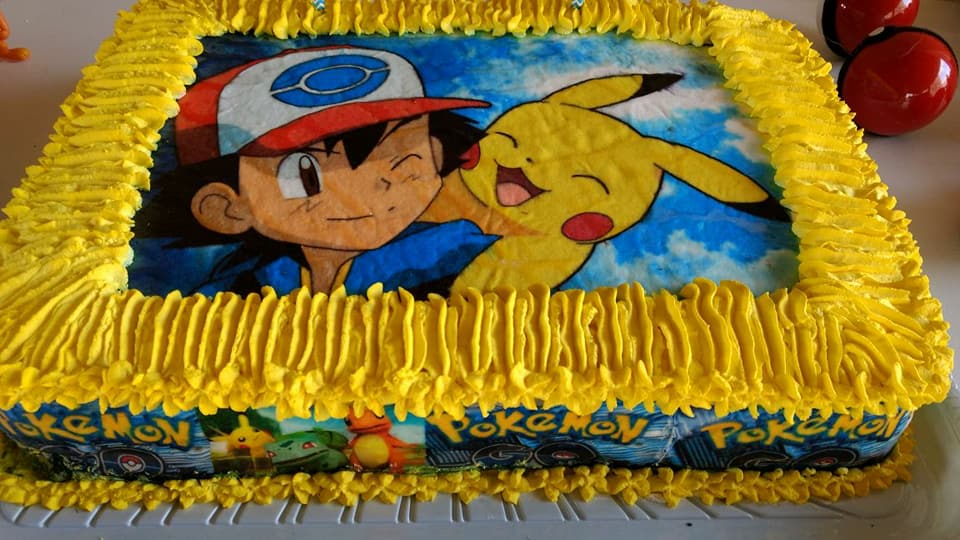 bolo pokemon papel arroz