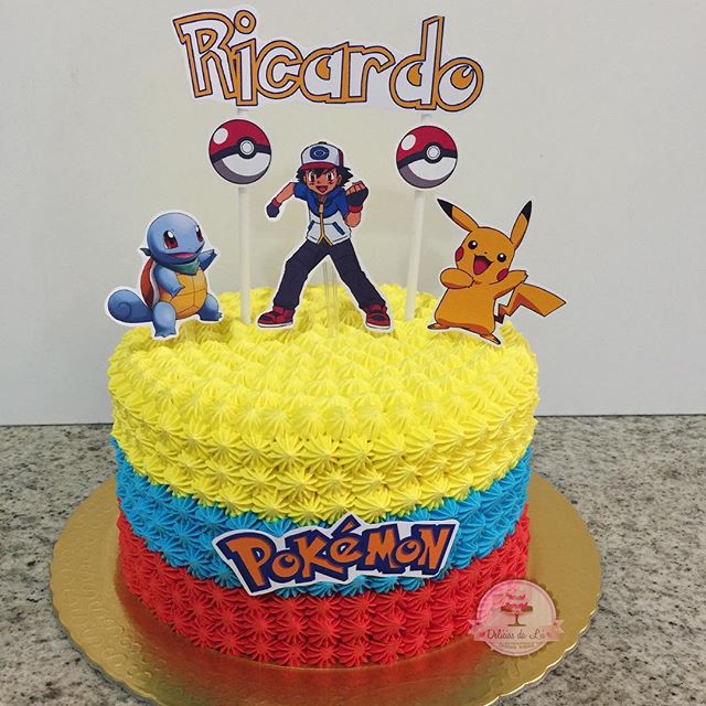 Bolo pokemon: 80 modelos, dicar e ideias especiais e inspiradora