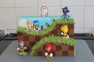 Bolo do sonic quadrado