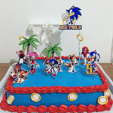 Bolo do sonic quadrado