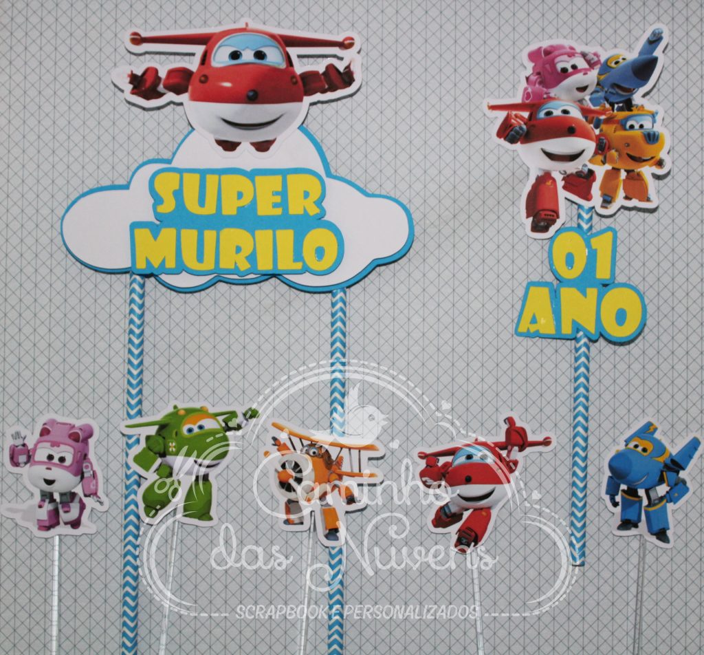 topo de bolo super wings