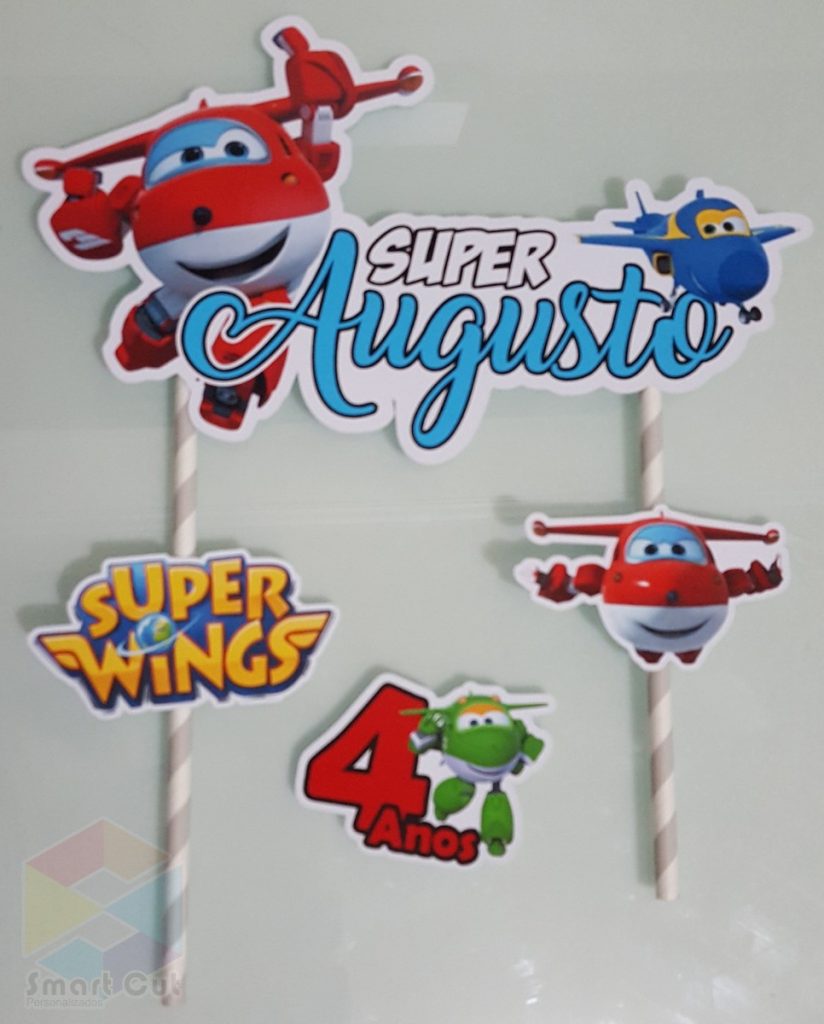 topo de bolo super wings