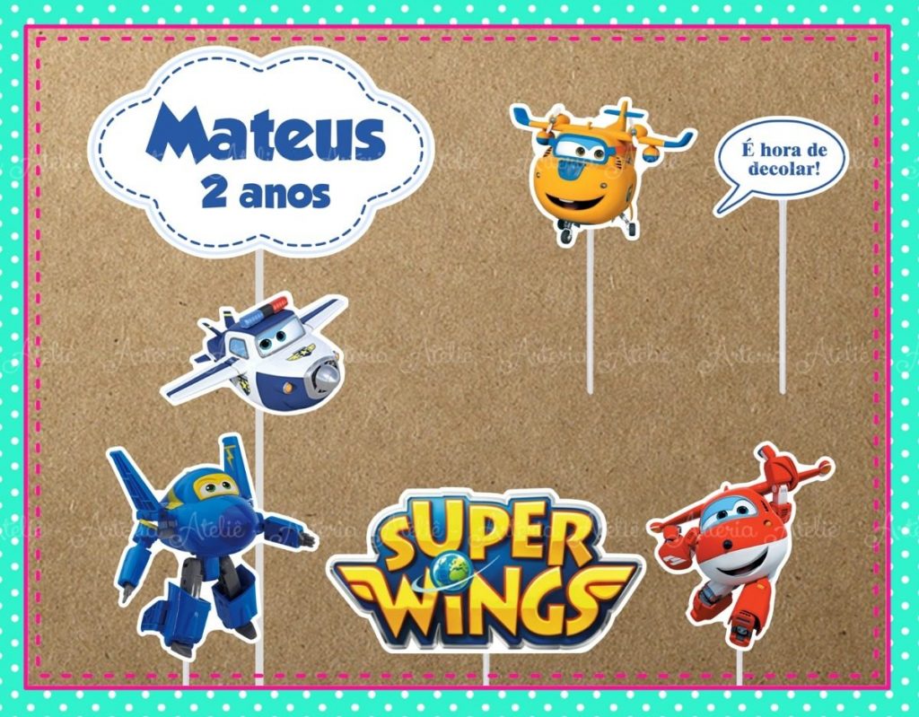 topo de bolo super wings