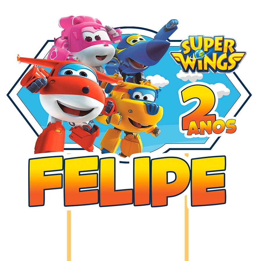 topo de bolo super wings