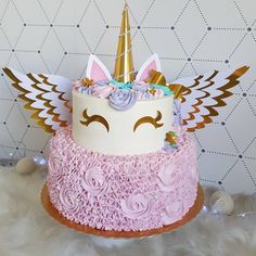 bolo unicornio chantilly redondo