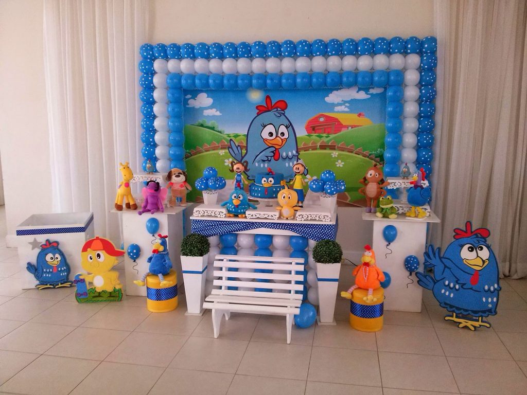 festa galinha pintadinha azul