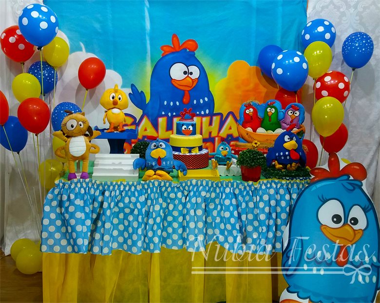 festa galinha pintadinha azul