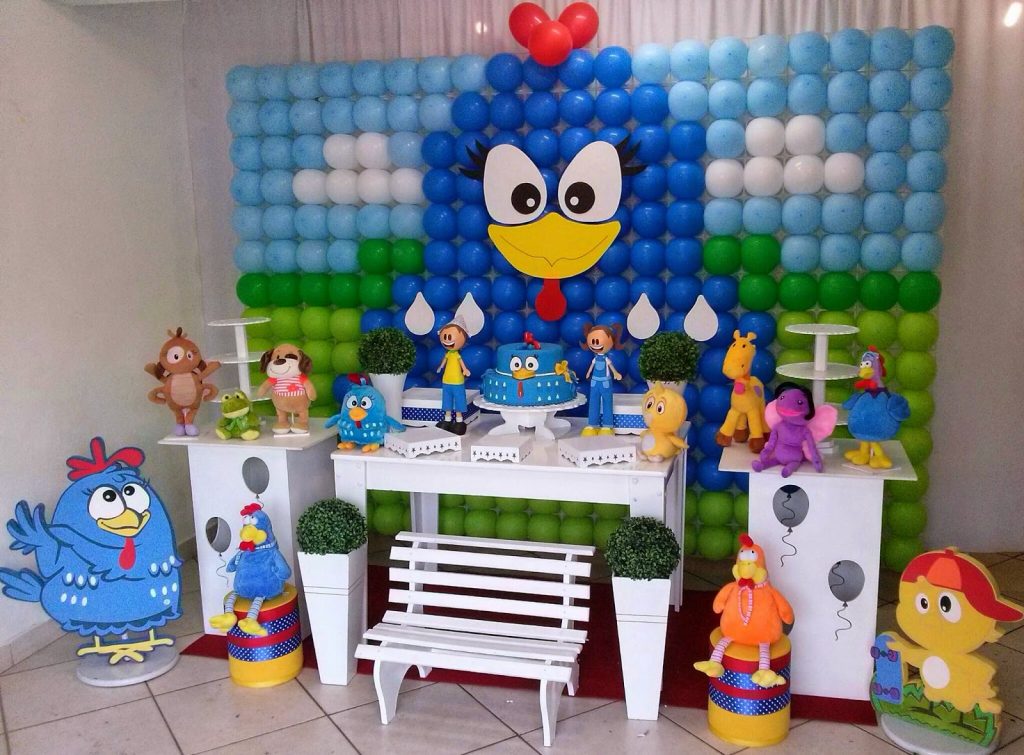 festa galinha pintadinha azul