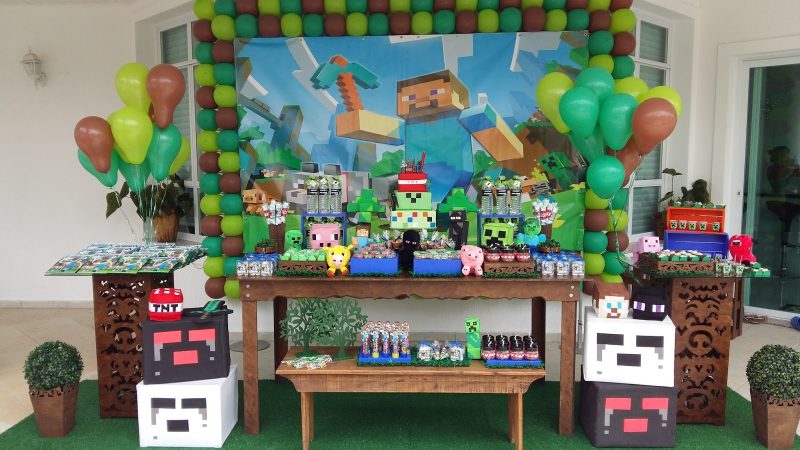 Festa minecraft: 70 modelos e ideias para decoração incríveis!