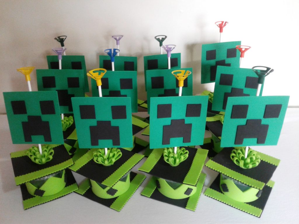 lembrancinha festa minecraft