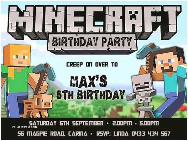 convite festa minecraft