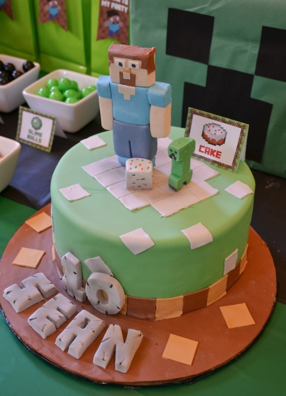 bolo festa minecraft