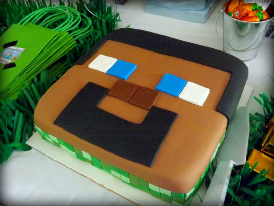 bolo festa minecraft