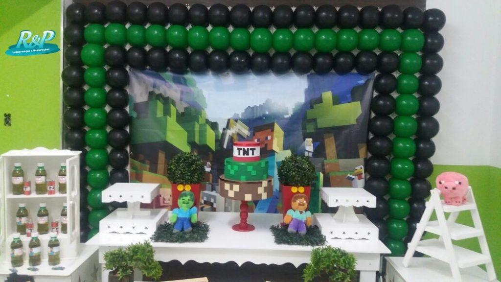 10 Ideias para Decoração de Festa Infantil Minecraft