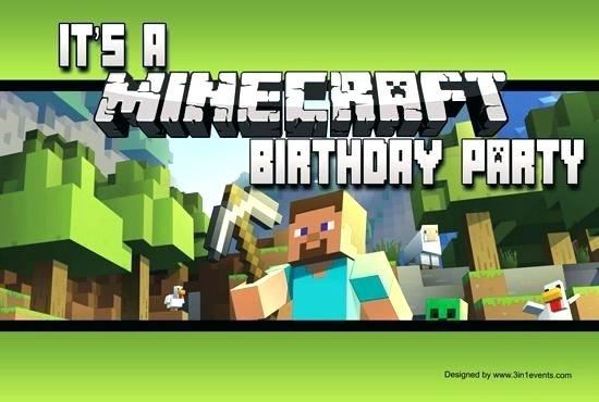 convite festa minecraft