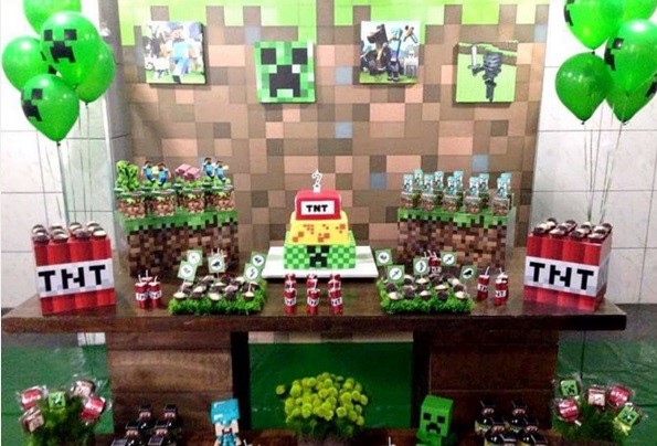 Festa minecraft: 70 modelos e ideias para decoração incríveis!