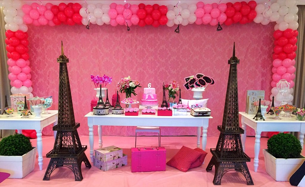 festa paris pink e preto