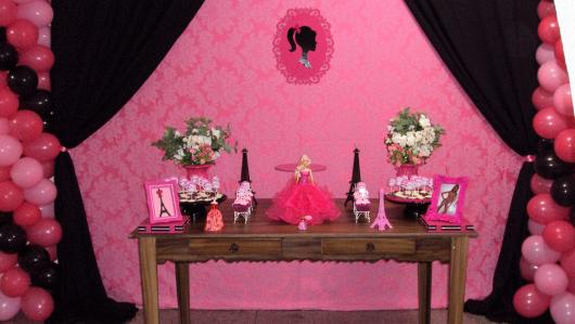 festa paris pink e preto