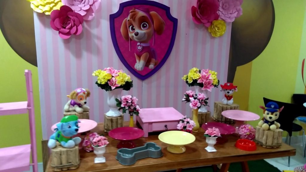 decoração festa patrulha canina feminina para menina