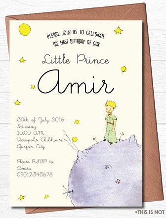 convite pequeno príncipe