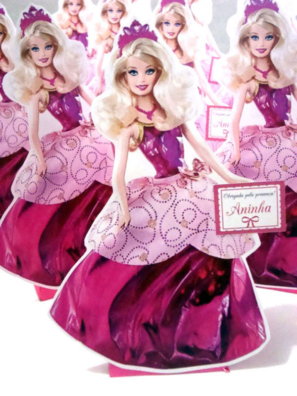 Lembrancinha barbie escola de princesas