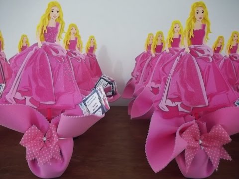 lembrancinha da barbie em eva