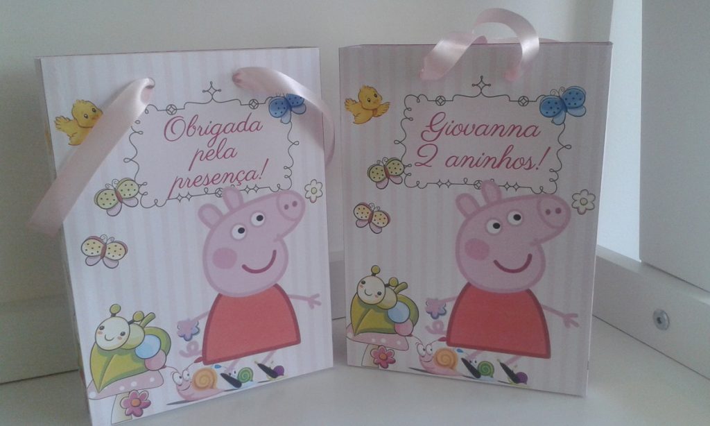 lembrancinha peppa pig sacolinha