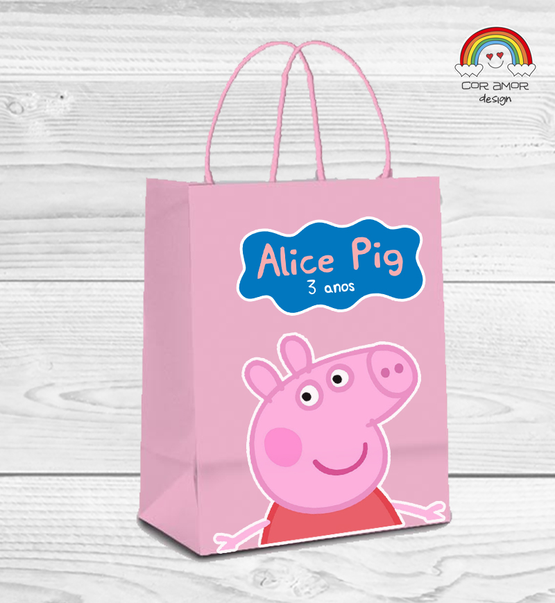 lembrancinha peppa pig sacolinha