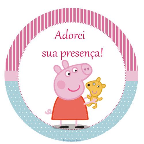 adesivo para lembrancinha peppa pig