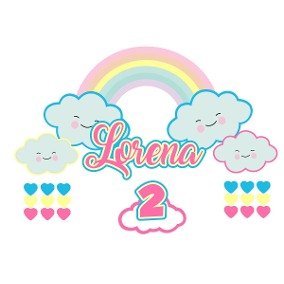 topo e bolo chuva de amor