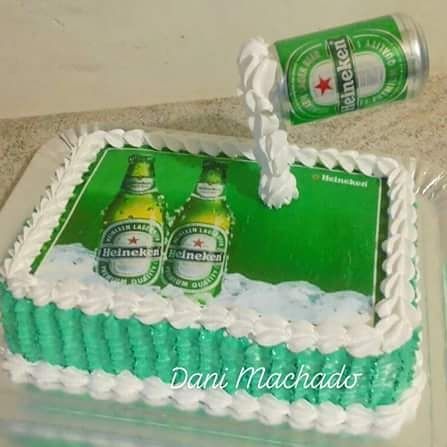  bolo da heineken quadrado