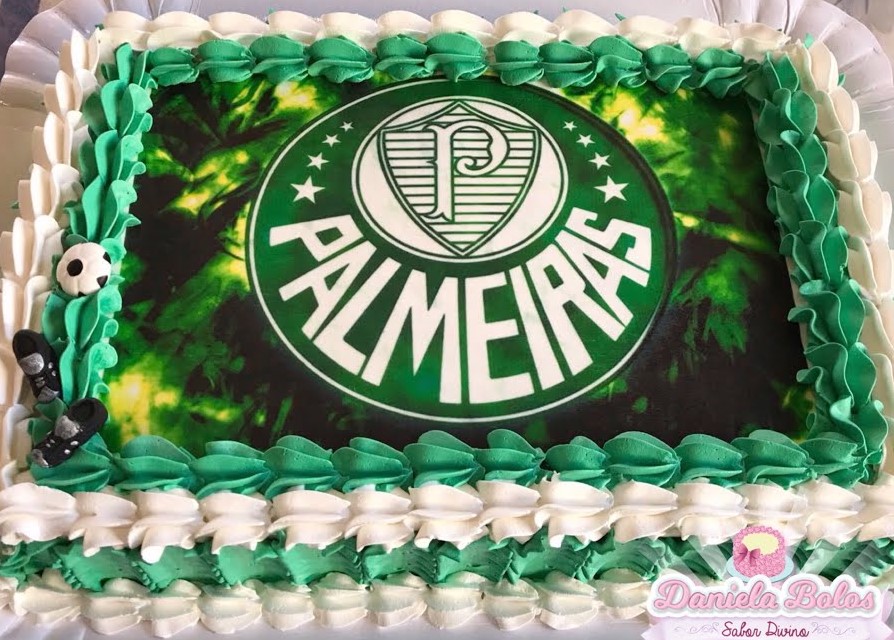 bolo do palmeiras com papel arroz