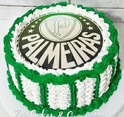 bolo do palmeiras com papel arroz