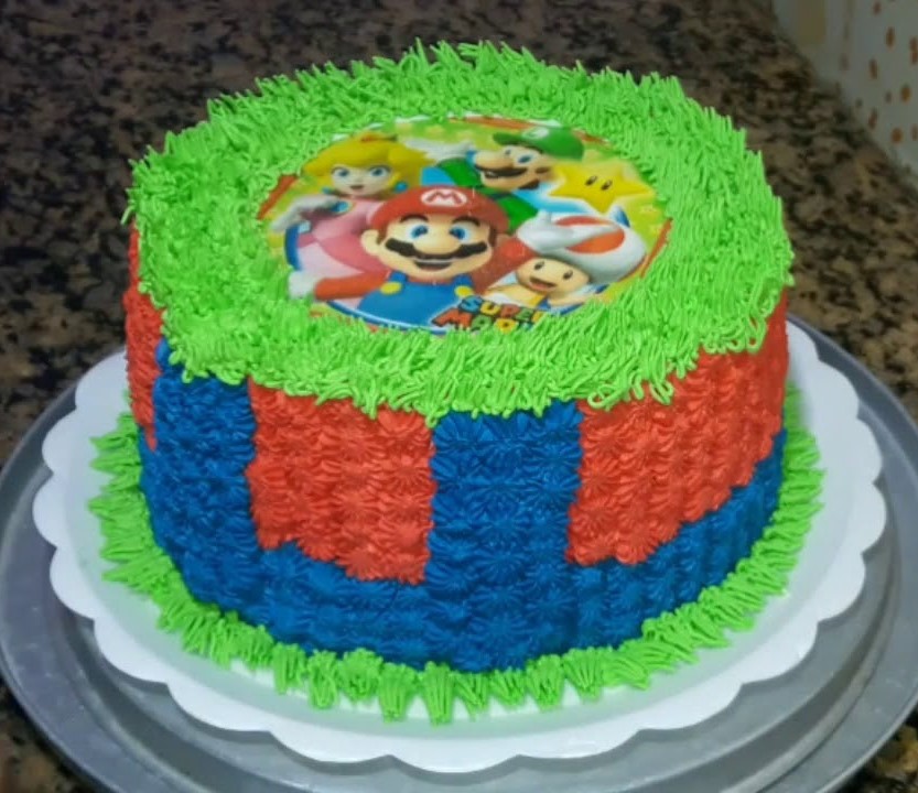 bolo super mario simples