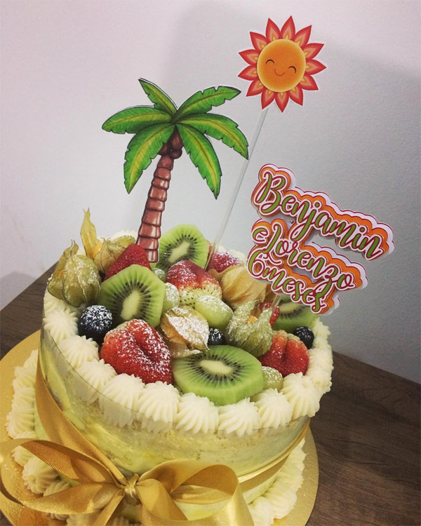 bolo havaiano com frutas