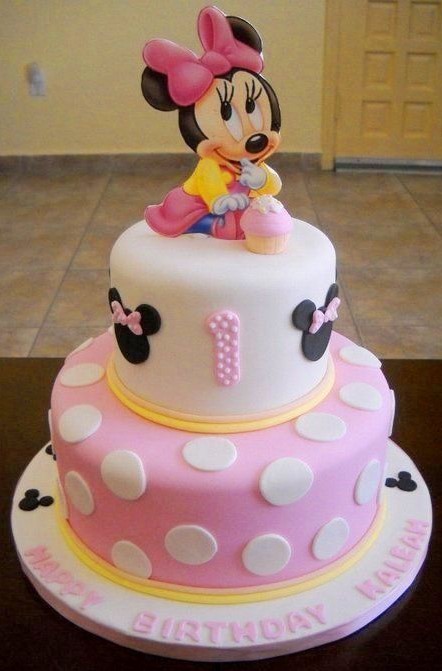 bolo Minnie rosa baby