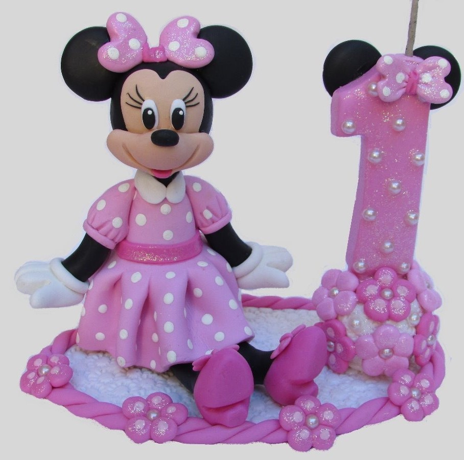 topo de bolo da Minnie rosa