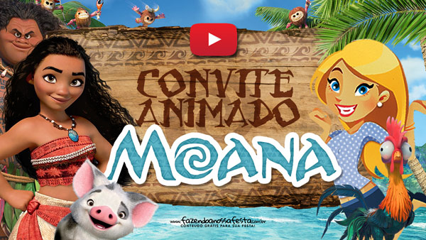 convite moana virtual