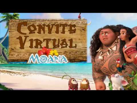 convite moana virtual