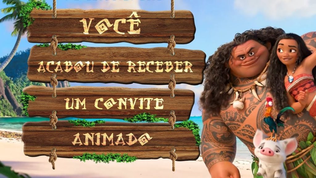 convite moana virtual