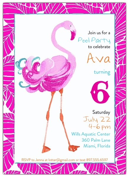 convite flamingo